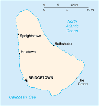 Map of Barbados